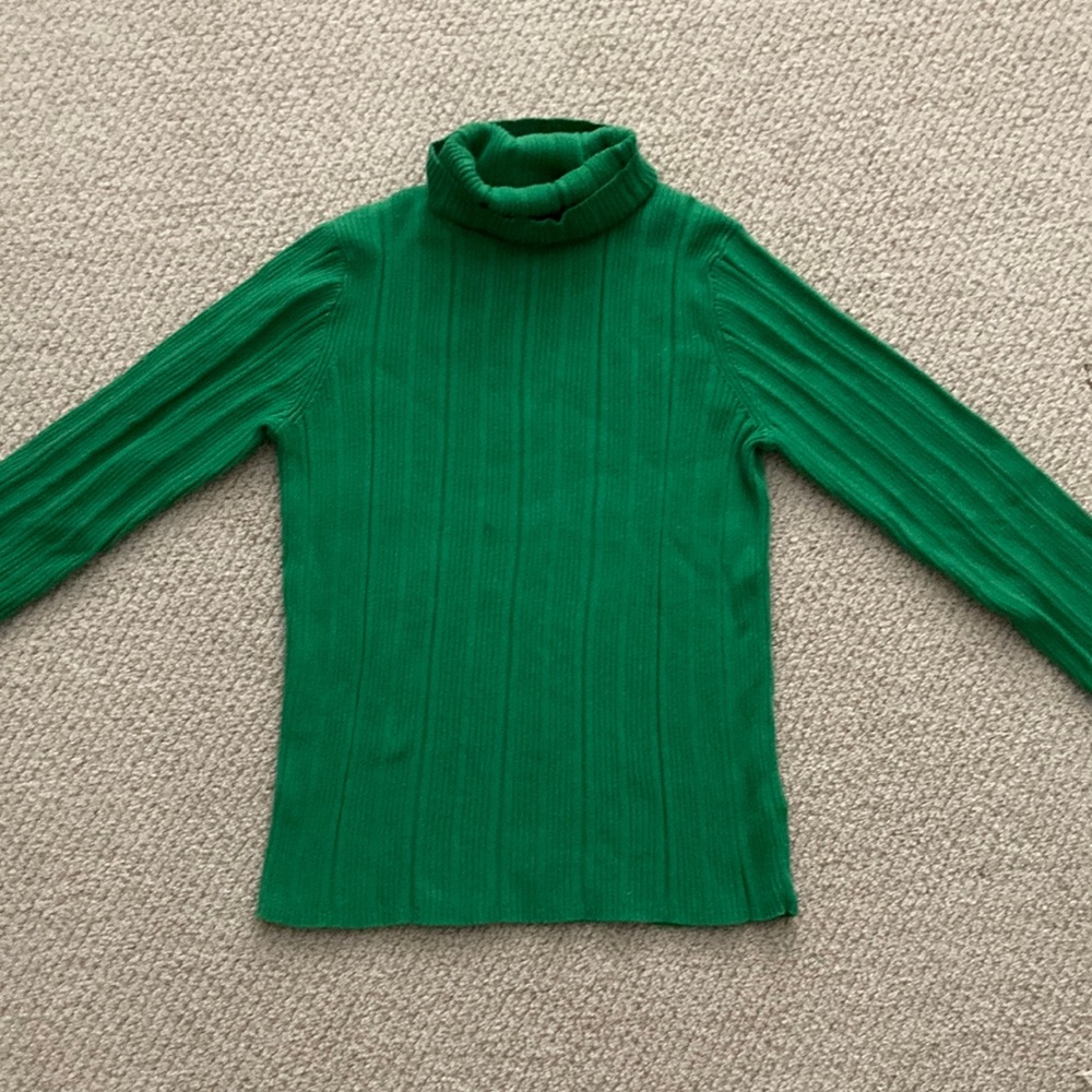 Liz Claiborne Green Turtleneck Sweater Pullover Top Green Women’s Medium GUC